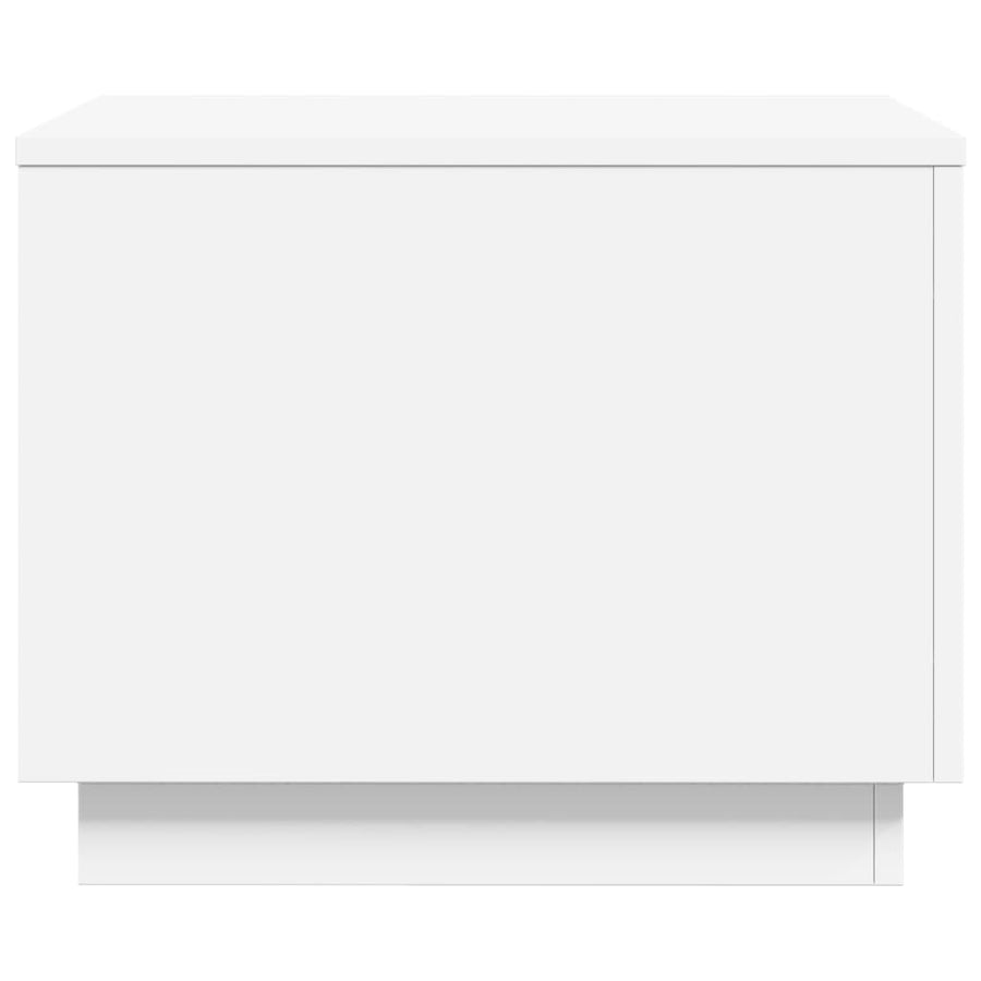 Salontafel met LED-verlichting 50x50x40 cm wit