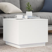 Salontafel 50x50x40 cm wit LED