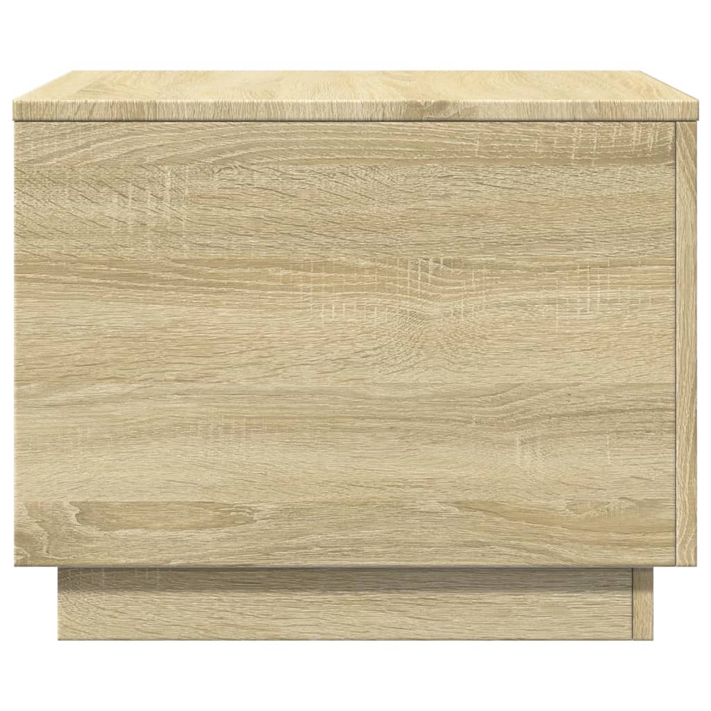 Salontafel met LED-verlichting 50x50x40 cm sonoma eiken