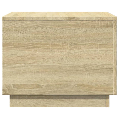 Salontafel met LED-verlichting 50x50x40 cm sonoma eiken