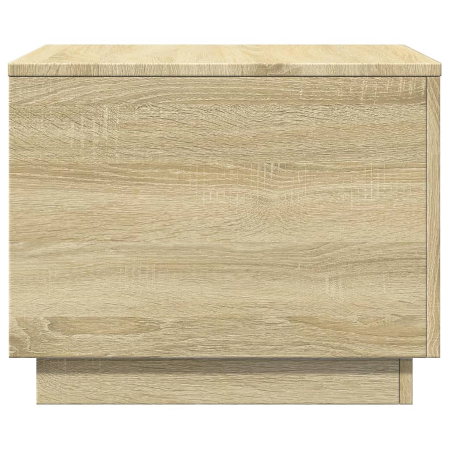 Salontafel met LED-verlichting 50x50x40 cm sonoma eiken