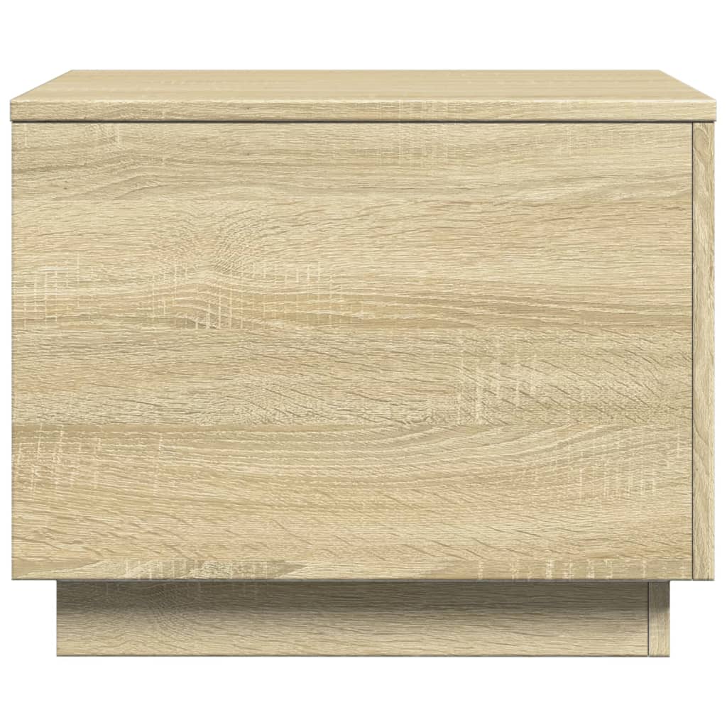 Salontafel met LED-verlichting 50x50x40 cm sonoma eiken
