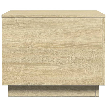 Salontafel met LED-verlichting 50x50x40 cm sonoma eiken