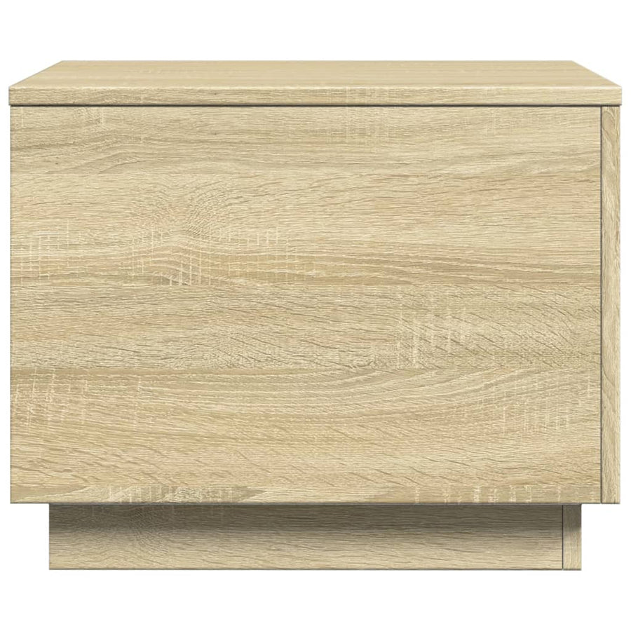 Salontafel met LED-verlichting 50x50x40 cm sonoma eiken