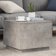 Salontafel 50x50x40 cm betongrijs LED
