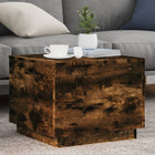Salontafel 50x50x40 cm gerookt eiken bewerkt hout