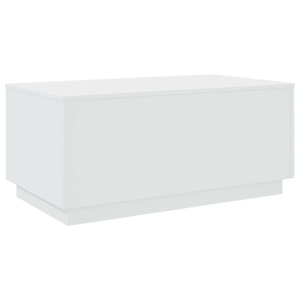 Salontafel met LED-verlichting 90x50x40 cm wit Wit