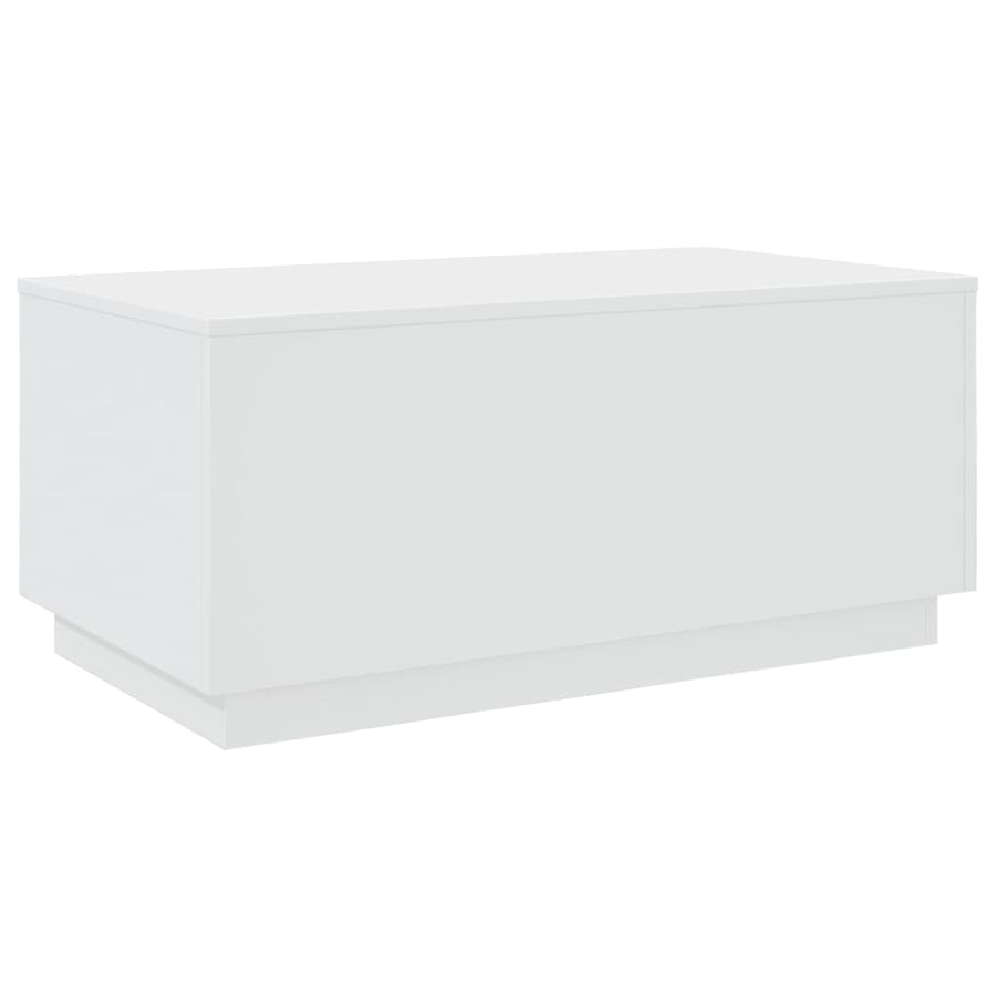Salontafel met LED-verlichting 90x50x40 cm wit Wit