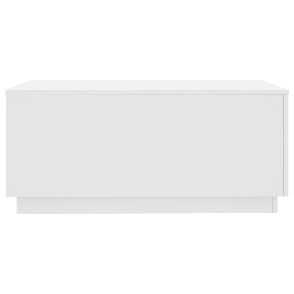 Salontafel met LED-verlichting 90x50x40 cm wit Wit