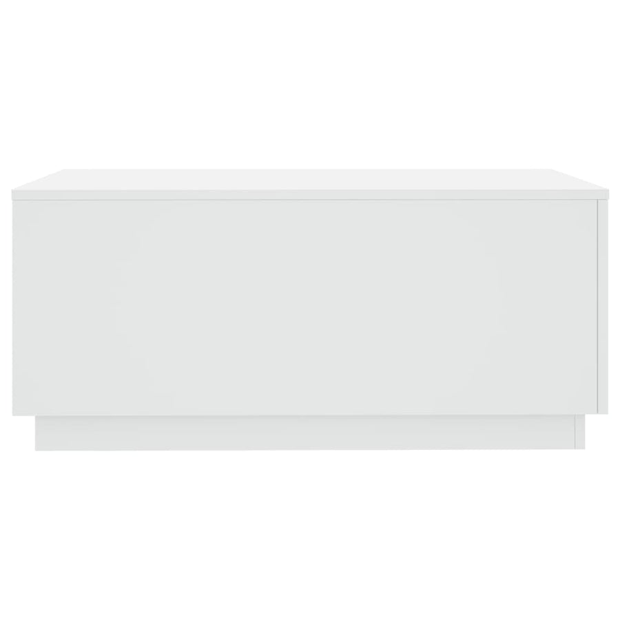Salontafel met LED-verlichting 90x50x40 cm wit Wit