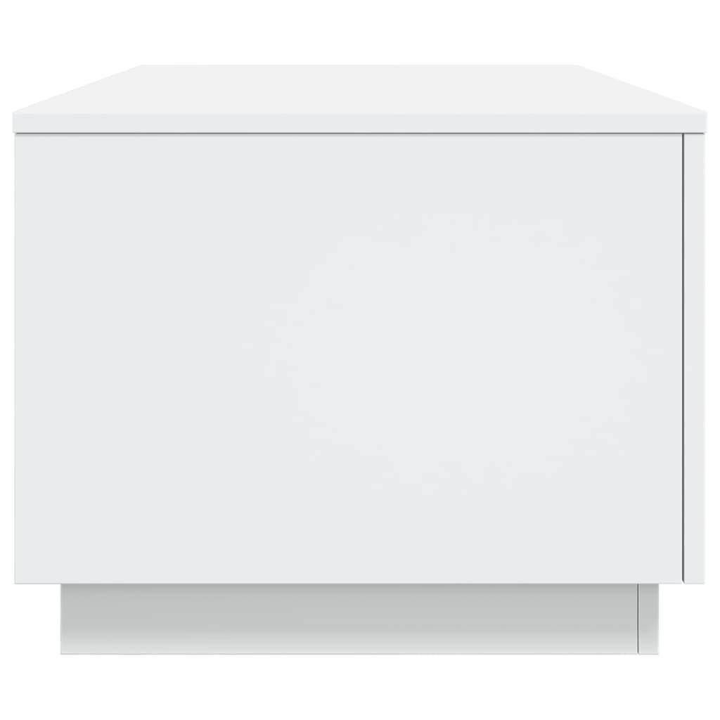 Salontafel met LED-verlichting 90x50x40 cm wit Wit