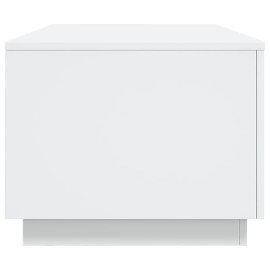 Salontafel met LED-verlichting 90x50x40 cm wit Wit