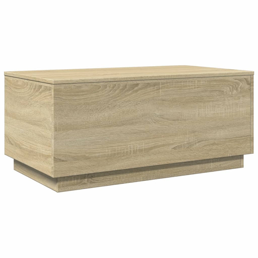 Salontafel met LED-verlichting 90x50x40 cm sonoma eikenkleurig Sonoma eiken