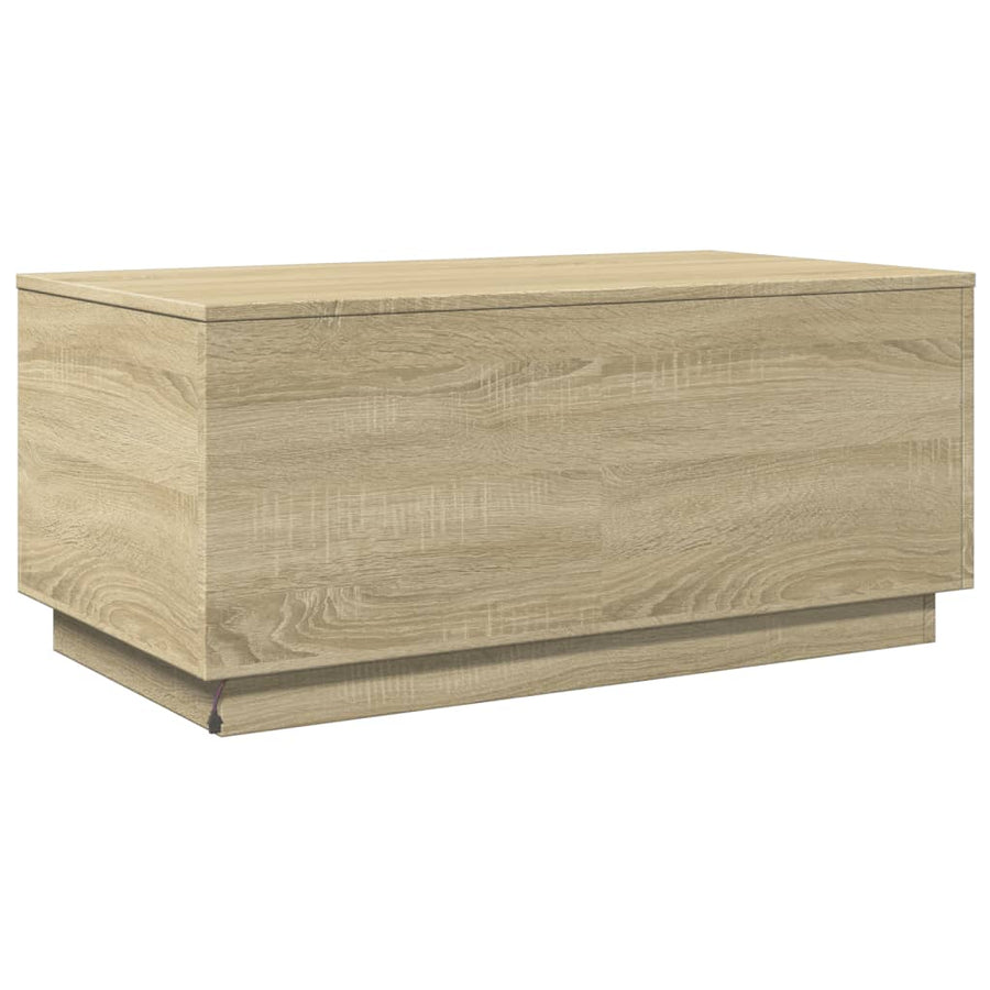 Salontafel met LED-verlichting 90x50x40 cm sonoma eikenkleurig Sonoma eiken