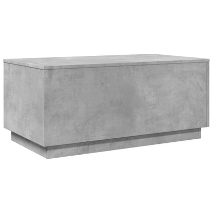 Salontafel met LED-verlichting 90x50x40 cm betongrijs Betongrijs