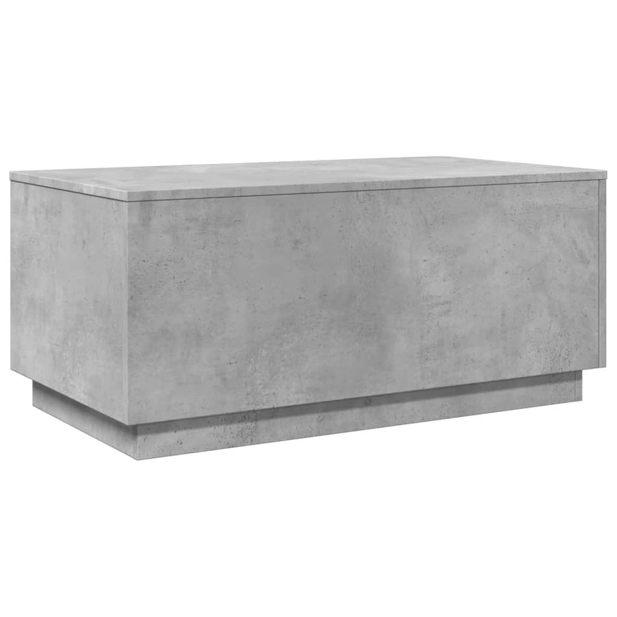 Salontafel met LED-verlichting 90x50x40 cm betongrijs Betongrijs