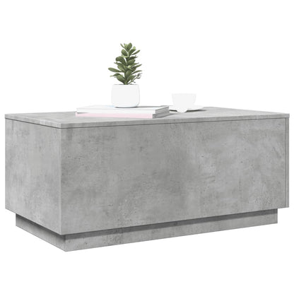 Salontafel met LED-verlichting 90x50x40 cm betongrijs Betongrijs