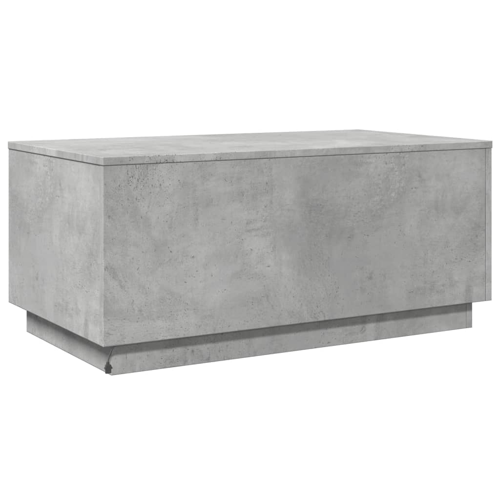 Salontafel met LED-verlichting 90x50x40 cm betongrijs Betongrijs