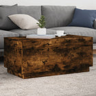 Salontafel 90x50x40 cm gerookt eiken LED