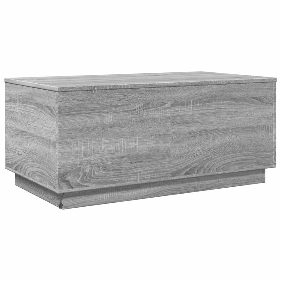 Salontafel met LED-verlichting 90x50x40 cm grijs sonoma eiken Grijs sonoma