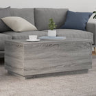 Salontafel 90x50x40 cm grijs sonoma eiken LED