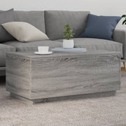 Salontafel 90x50x40 cm grijs sonoma eiken LED