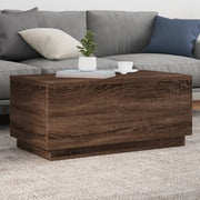 Salontafel 90x50x40 cm bruineiken LED