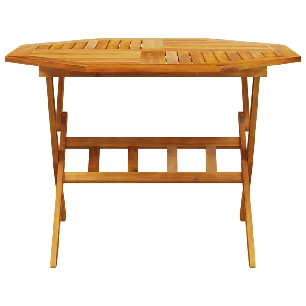 Tuintafel inklapbaar Ø110x75 cm massief acaciahout
