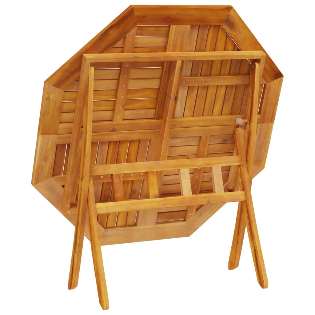 Tuintafel inklapbaar Ø110x75 cm massief acaciahout