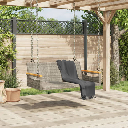 Schommelbank Poly Rattan 1 109 x 62 x 40 cm Grijs