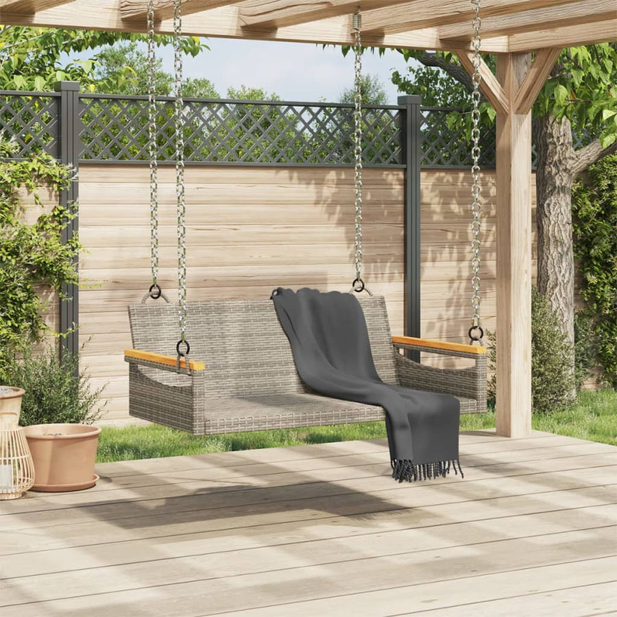 Schommelbank Poly Rattan 1 109 x 62 x 40 cm Grijs
