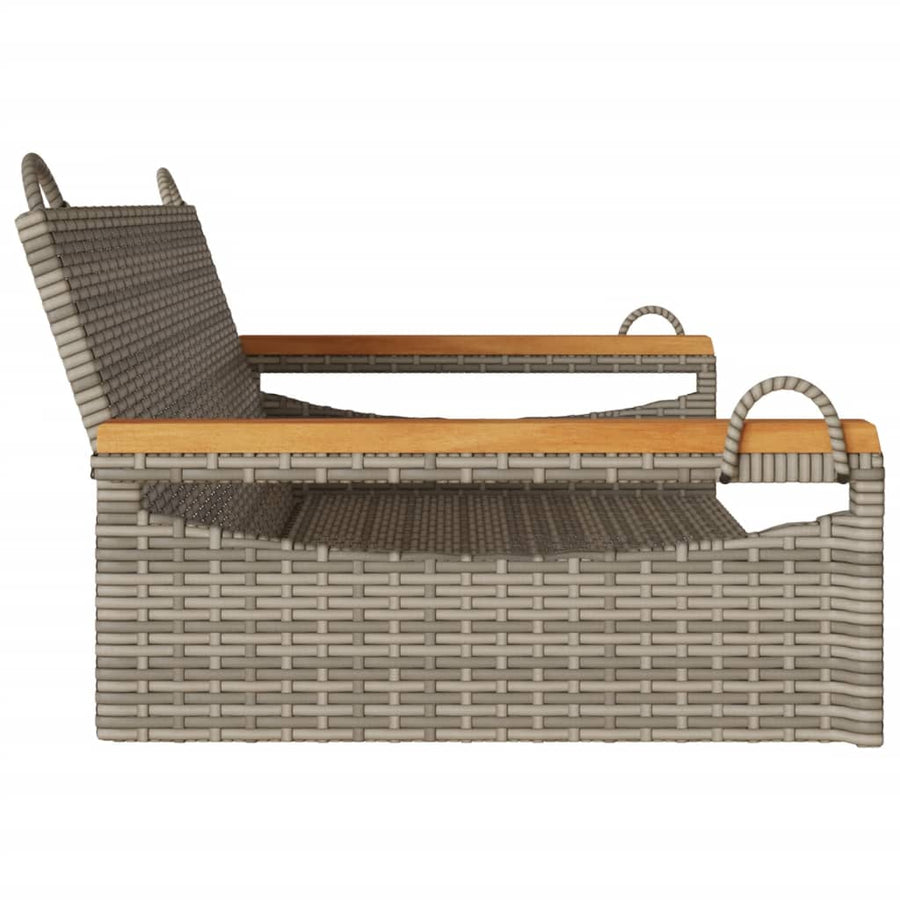 Schommelbank Poly Rattan 1 109 x 62 x 40 cm Grijs