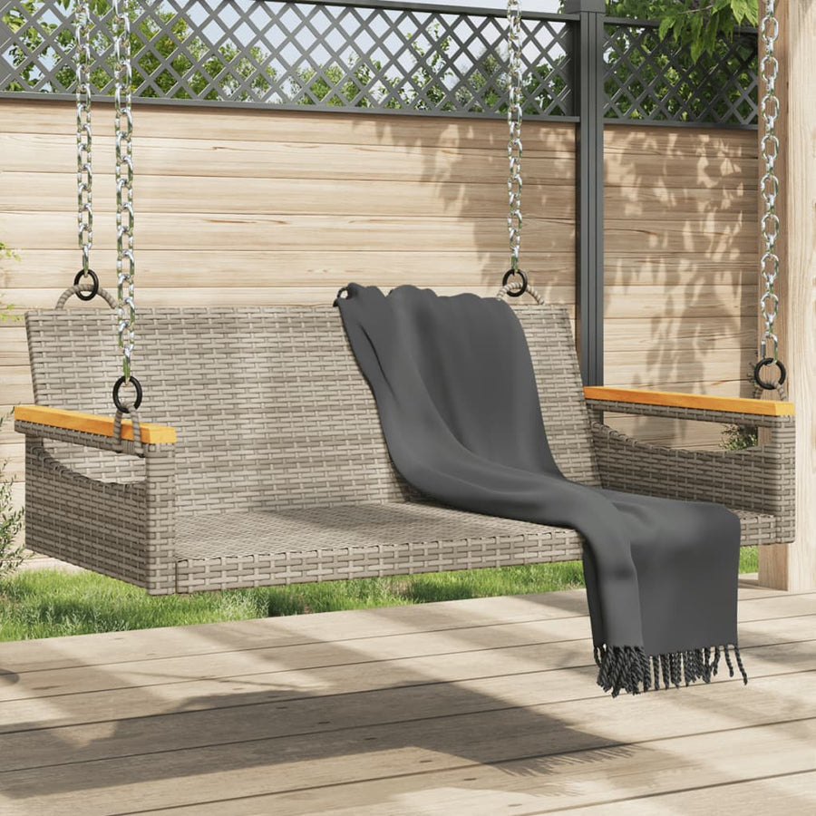 Schommelbank Poly Rattan 1 109 x 62 x 40 cm Grijs