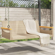 Schommelbank poly rattan beige