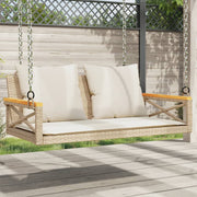 Schommelbank 109x62x40 cm poly rattan beige