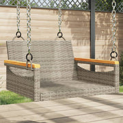 Schommelbank poly rattan grijs 63x62x40 cm