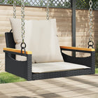 Rocking chair with cushions 63x62x40 cm poly rattan black