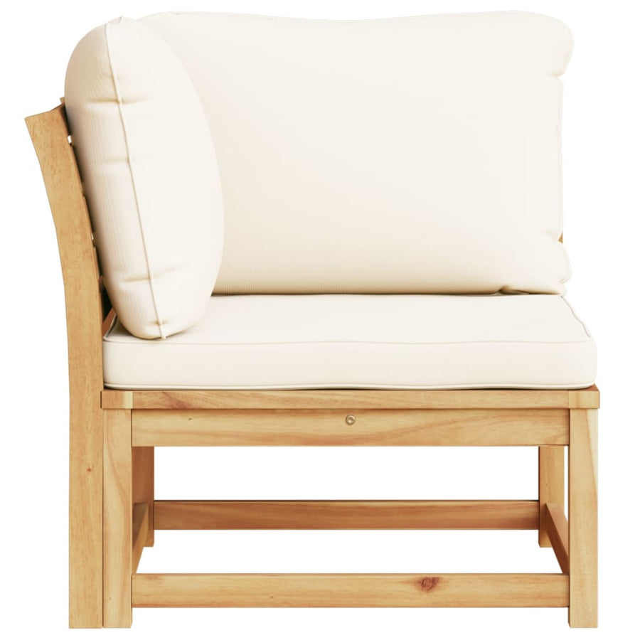 Tuinhoekbank met kussens 73x73x65 cm massief acaciahout