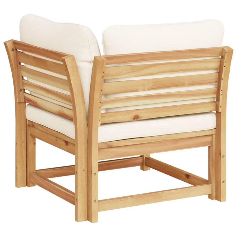 Tuinhoekbank met kussens 73x73x65 cm massief acaciahout