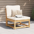 Garden Bench with Cushions Solid Acacia Wood