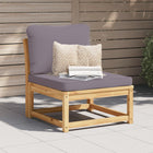 Garden Bench with Cushions Solid Acacia Wood