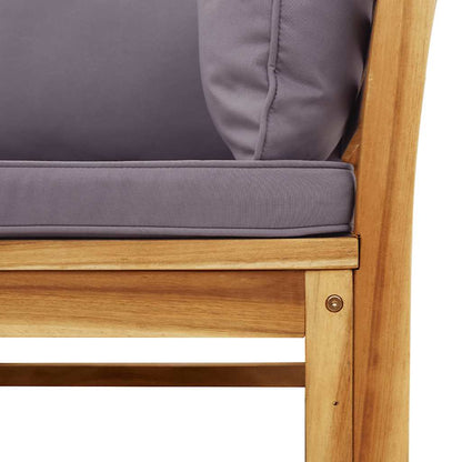 2-delige Loungeset met kussens massief acaciahout