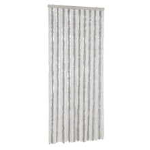 Vliegengordijn 100X200 Cm Chenille Lichtgrijs En Wit