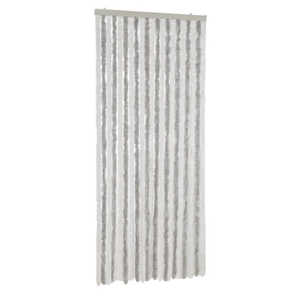 Vliegengordijn 100X200 Cm Chenille Lichtgrijs En Wit