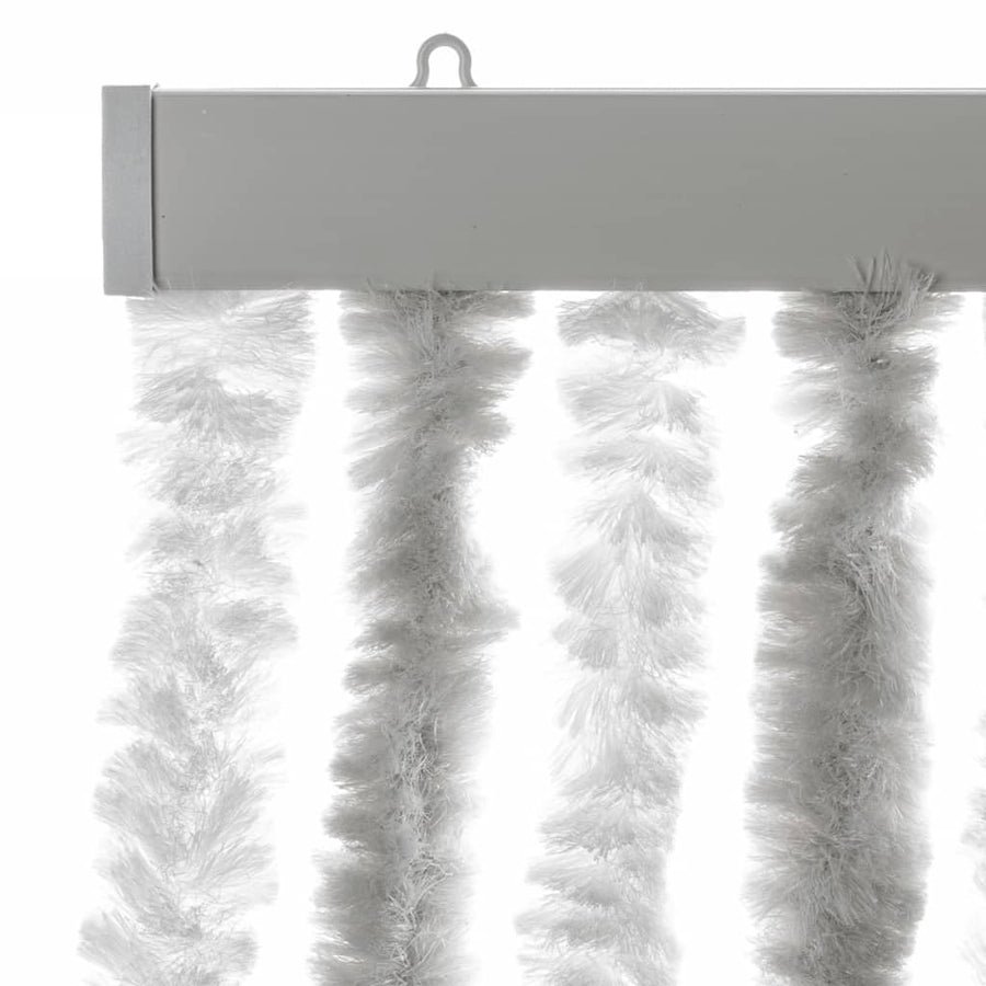Vliegengordijn 100X200 Cm Chenille Lichtgrijs En Wit