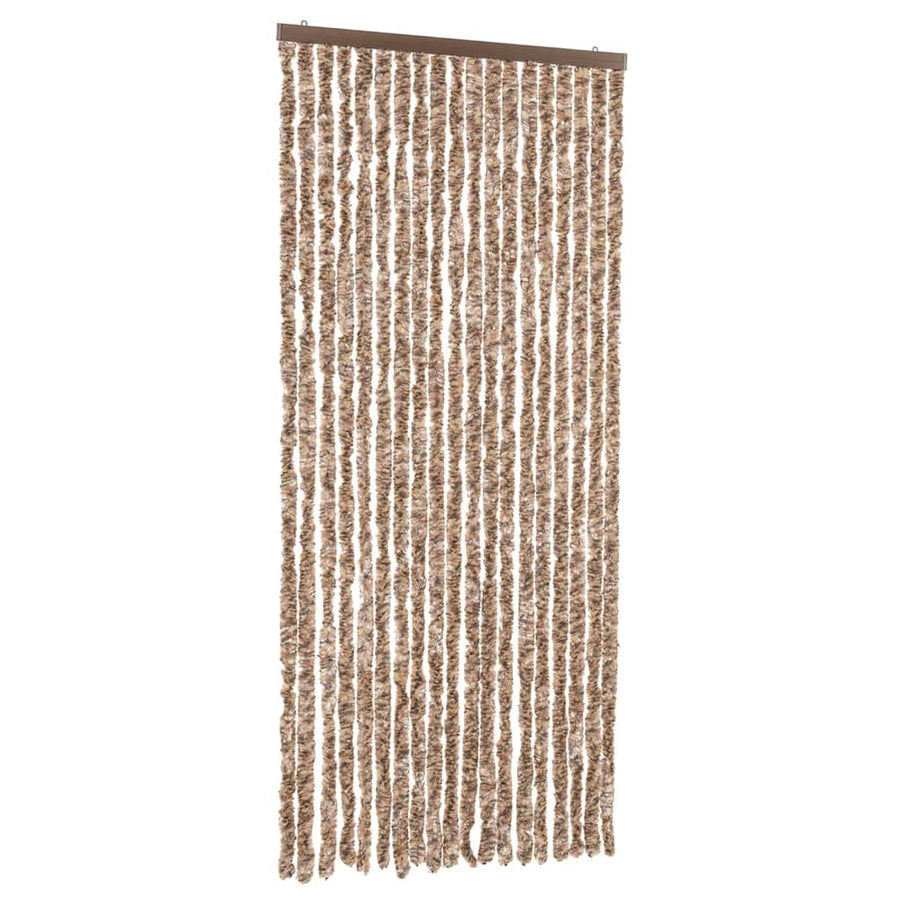 Vliegengordijn Chenille Beige En Donkerbruin 56 x 200 cm
