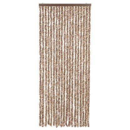 Vliegengordijn Chenille Beige En Donkerbruin 56 x 200 cm