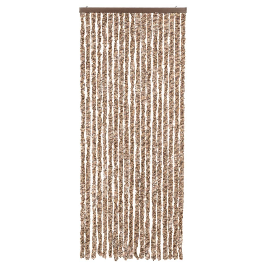 Vliegengordijn Chenille Beige En Donkerbruin 56 x 200 cm