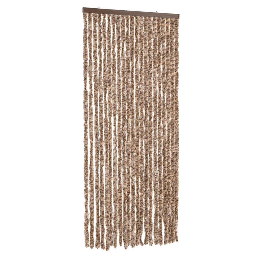 Vliegengordijn 100X200 Cm Chenille Beige En Donkerbruin