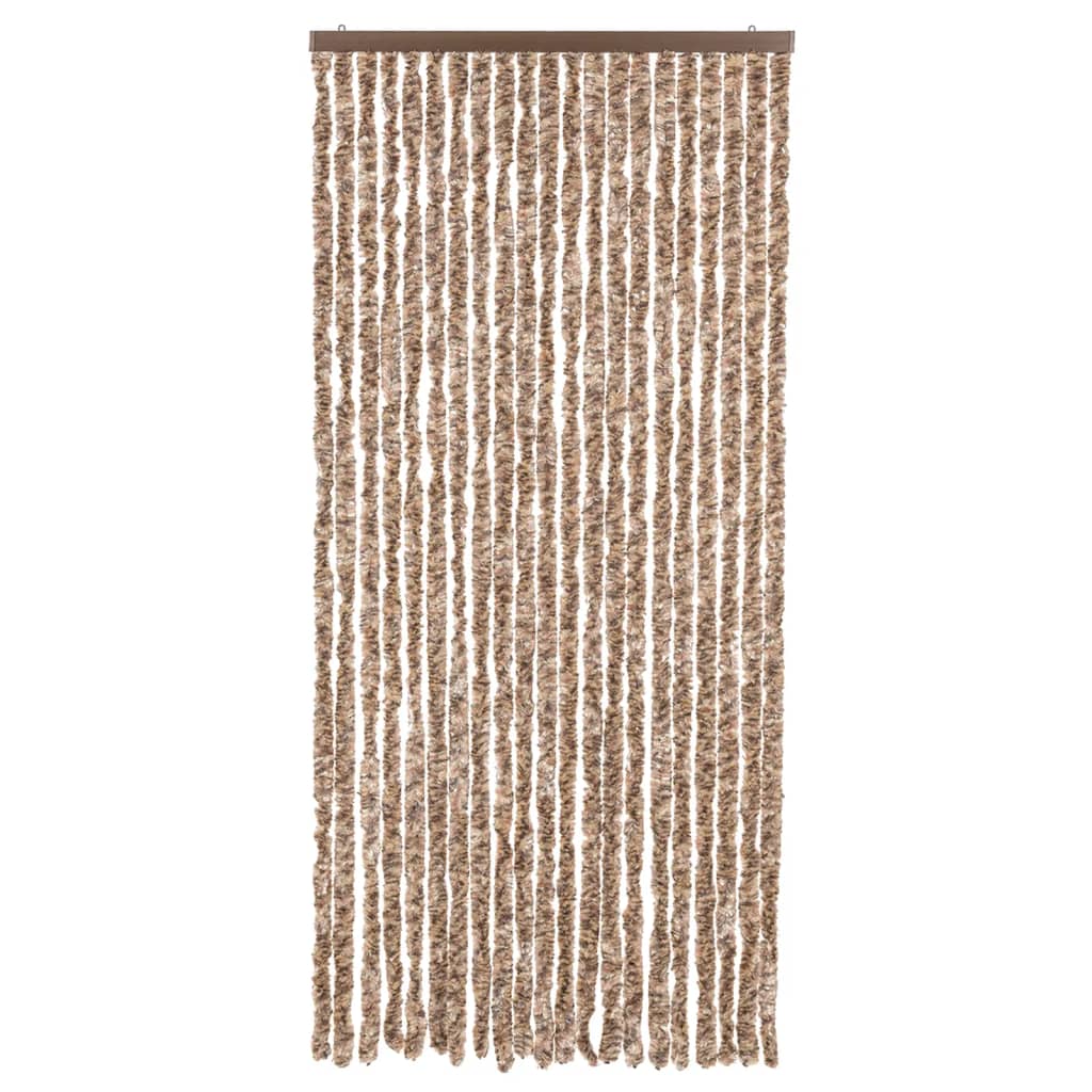 Vliegengordijn 100X200 Cm Chenille Beige En Donkerbruin